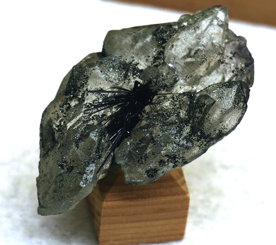 Bergkristall mit Turmalin| H: ca. 6cm, F: Habachtal; Finder: Anton Lerch 
