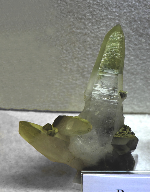 Bergkristall mit Epidot| B: ca. xx cm, F: Auernig, Mallnitz; Sammlung: Gerhard Fischer 