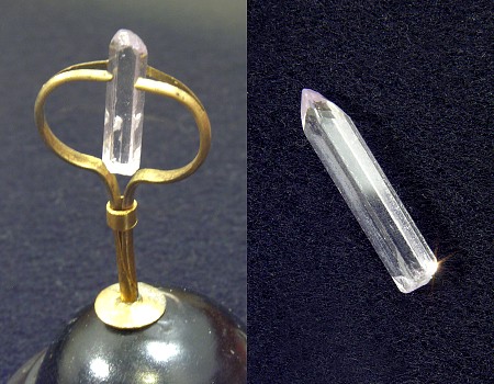 Lila, stenglige Apatite| Val Cristallina, GR; LK: 3cm (Sammlung Mineralogische Sammlung, ETH-Z)