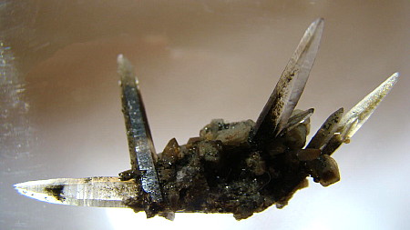 Bergkristall, Titanit und Calcit| B: 5cm, H: 3cm: 5cm; F: Gastacherwände, OT (Ö). [112] 