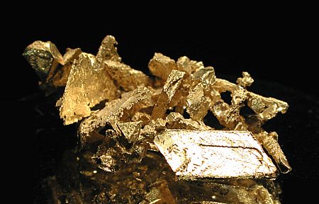 Goldblätter auskristallisiert| B: 2.7 cm; Breckenridge, Summit Co., CO, USA. (David Bunk Coll.)