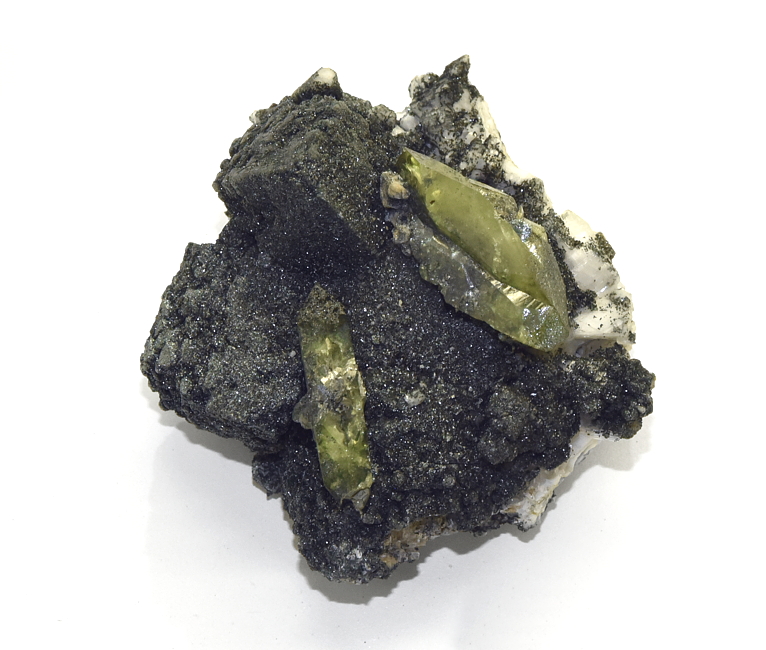 Grüne Titanite| B: 6 cm; F: Weitenberg, Pfunders; Sammlung: Peter Schranzhofer