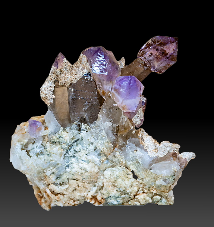 Amethyst-Gruppe| H: 8 cm; F: Ahrntal; Finder: Franz Gruber