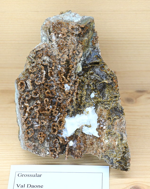 Grossular | H: 15 cm; F: Val Daone; Finder: Paolo Ferretti