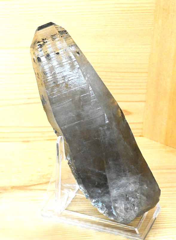 Rauchquarz-Spitze | H: 14 cm; F: Weisszint; Finder: Helmuth Niederbrunner