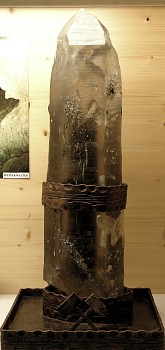 Grosse Rauchquarzspitze| H: 50cm; Fundort: Böckstein; Finder: Erwin Scheider, Walter Pfeffer 