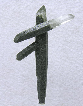 'Wegweiser', Quarz mit Chlorit| H: 7cm; Fundort: Stubachtal; Finder: Sepp Papp 