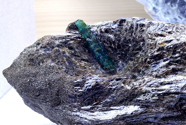 Smaragdstufe| LK: 5 cm; F: Habachtal; Finder: Andreas Steiner, Heim Reinhard