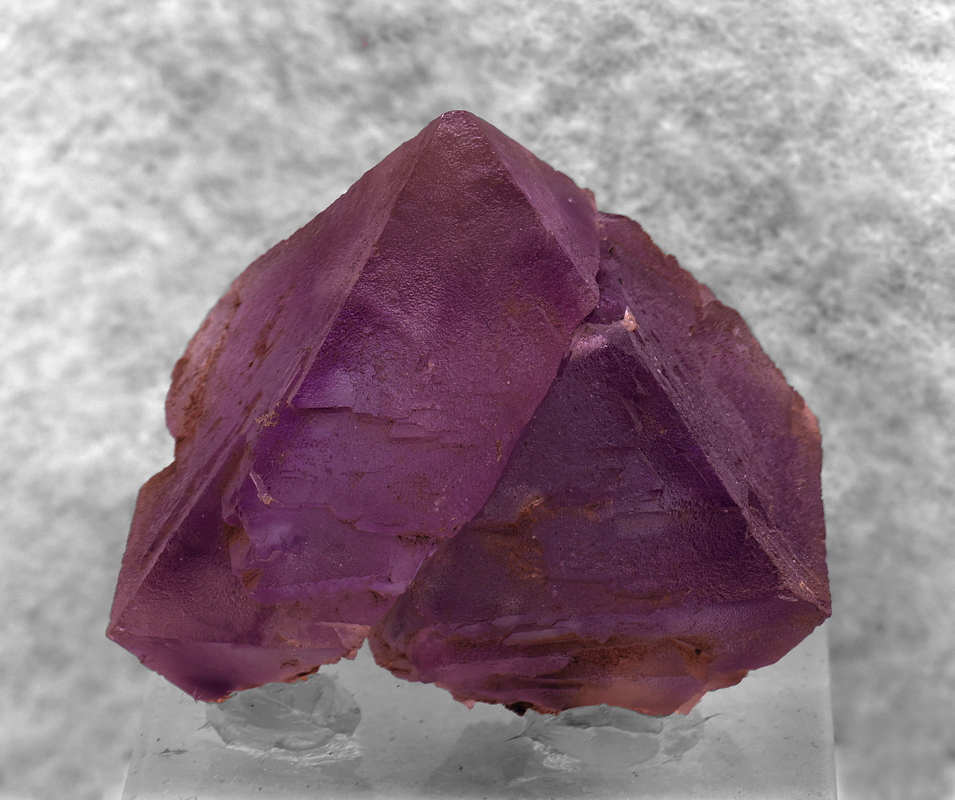 pupurner Fluorit| B: ca. 5cm, F: Fussstein (1987); Finder: Vinzenz Eller 