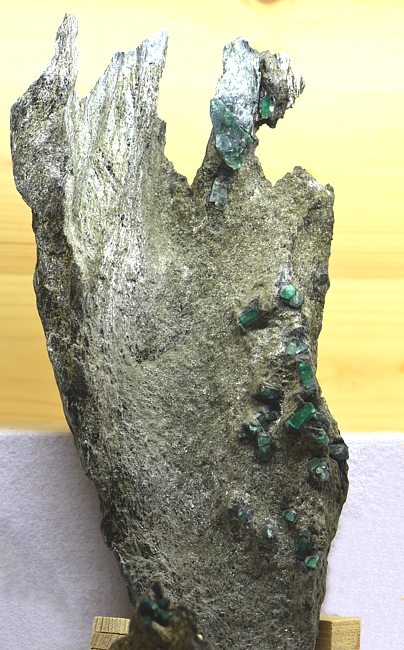 Smaragd-Stufe| H: ca. 30 cm, F: Leckbachrinne, Habachtal; Finder: Andreas Steiner und Reinhard Heim 