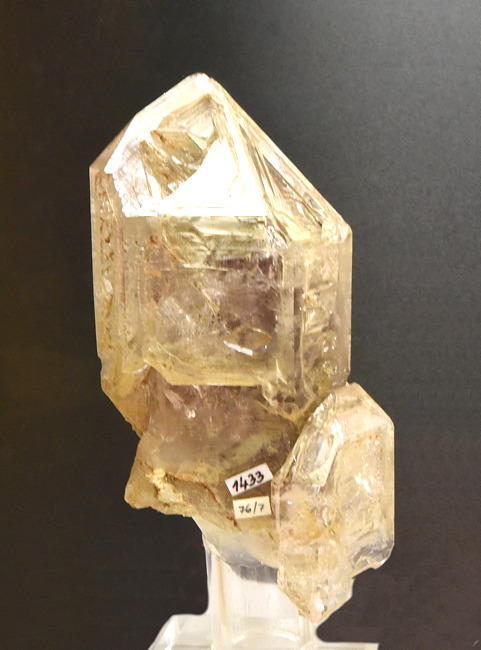 Zepteramethyst gefenstert| H: 8 cm; F: Saurüssel, Zillertal; Sammler: Erika und Rudolf Planitzer; Fund 1976