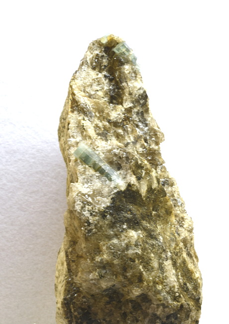 Aquamarin in Quarz| LK: 3 cm; F: Kleine Wiesbachrinne, Habachtal; Finder: Joseph Ahm