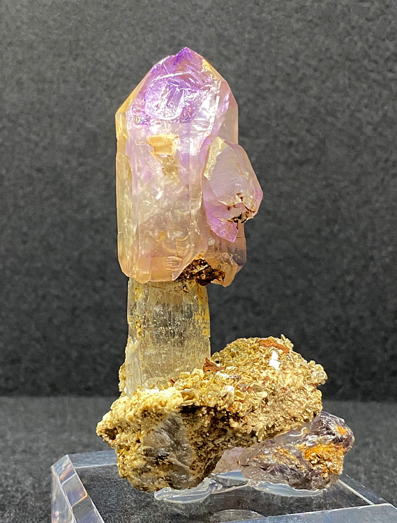 Zepteramethyst auf Matrix| H=9cm, Fundort: Zillertal; Sammlung: Walter Ungerank