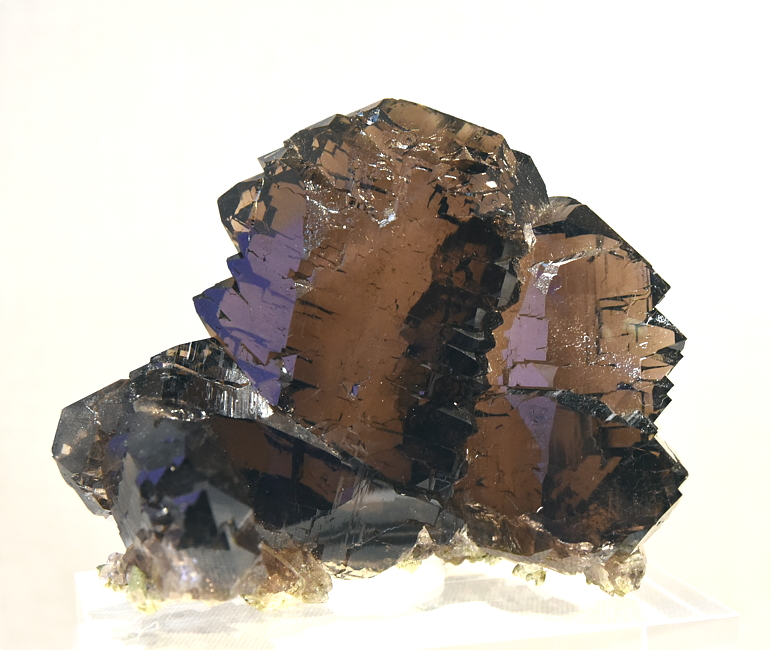 Rauchquarzstufe mit zwei Gwindeln| H: 7 cm; F: Val Giuv, GR/CH; Sammlung: Saphira Minerals