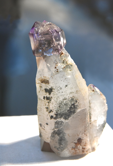 Zepter-Amethyst| (Negativ-Zepter) H: 8 cm; F: Mörchnerkar, Zillertal, T/Ö; Sammlung: Gebrüder Hofer