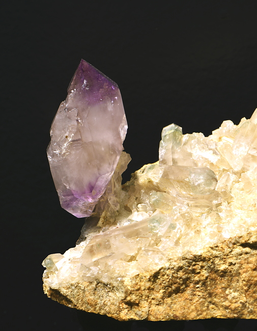 Zepteramethyst auf Matrix| BB: ca. 6 cm; F: Val Giuv; Sammlung: Conrad Berther